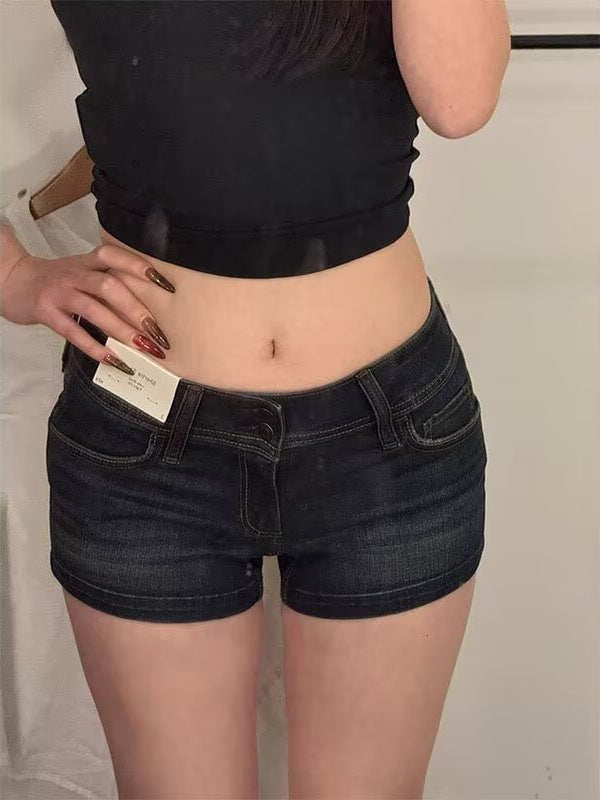 Women's Stretch Denim Shorts Low Waist