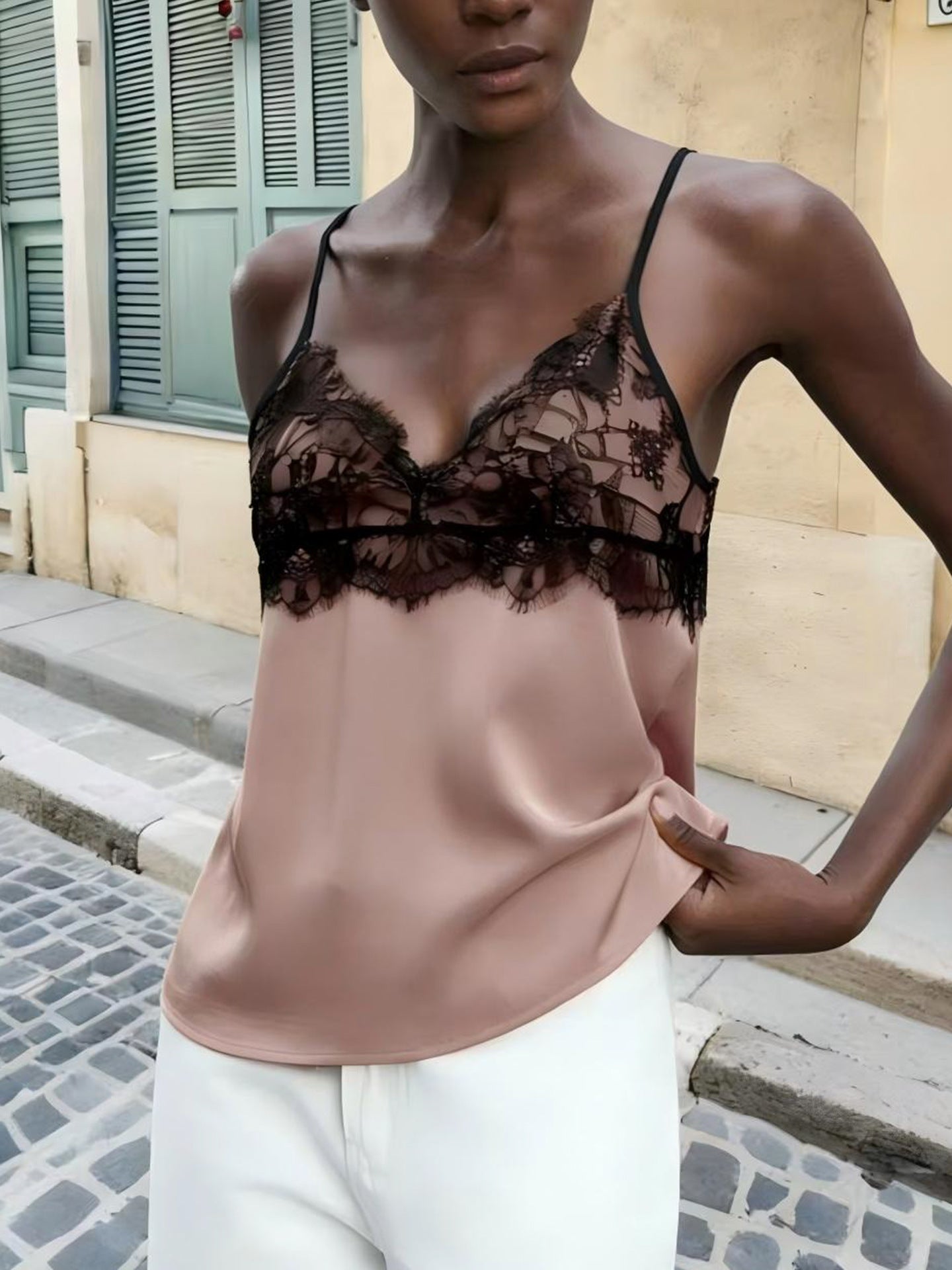 Slimming Thin Eyelash Lace Camisole