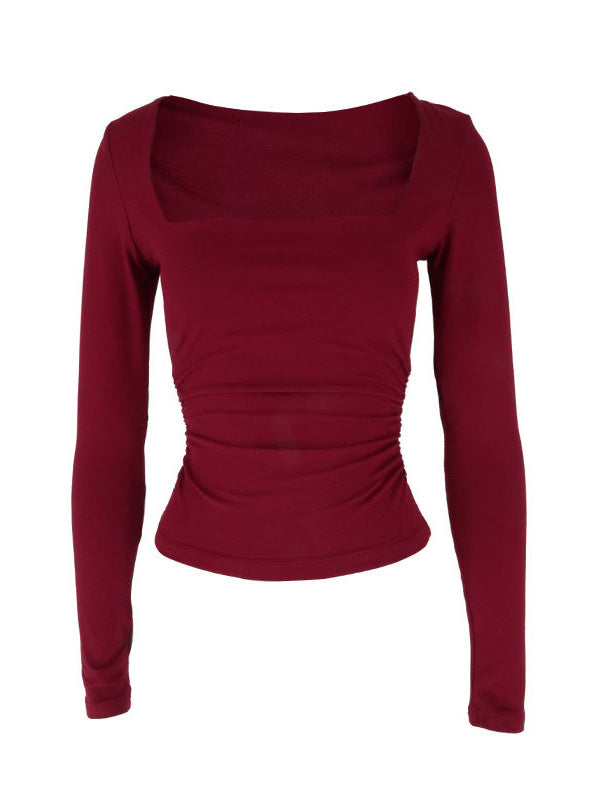 Womens Square Neck Pullover T-Shirt