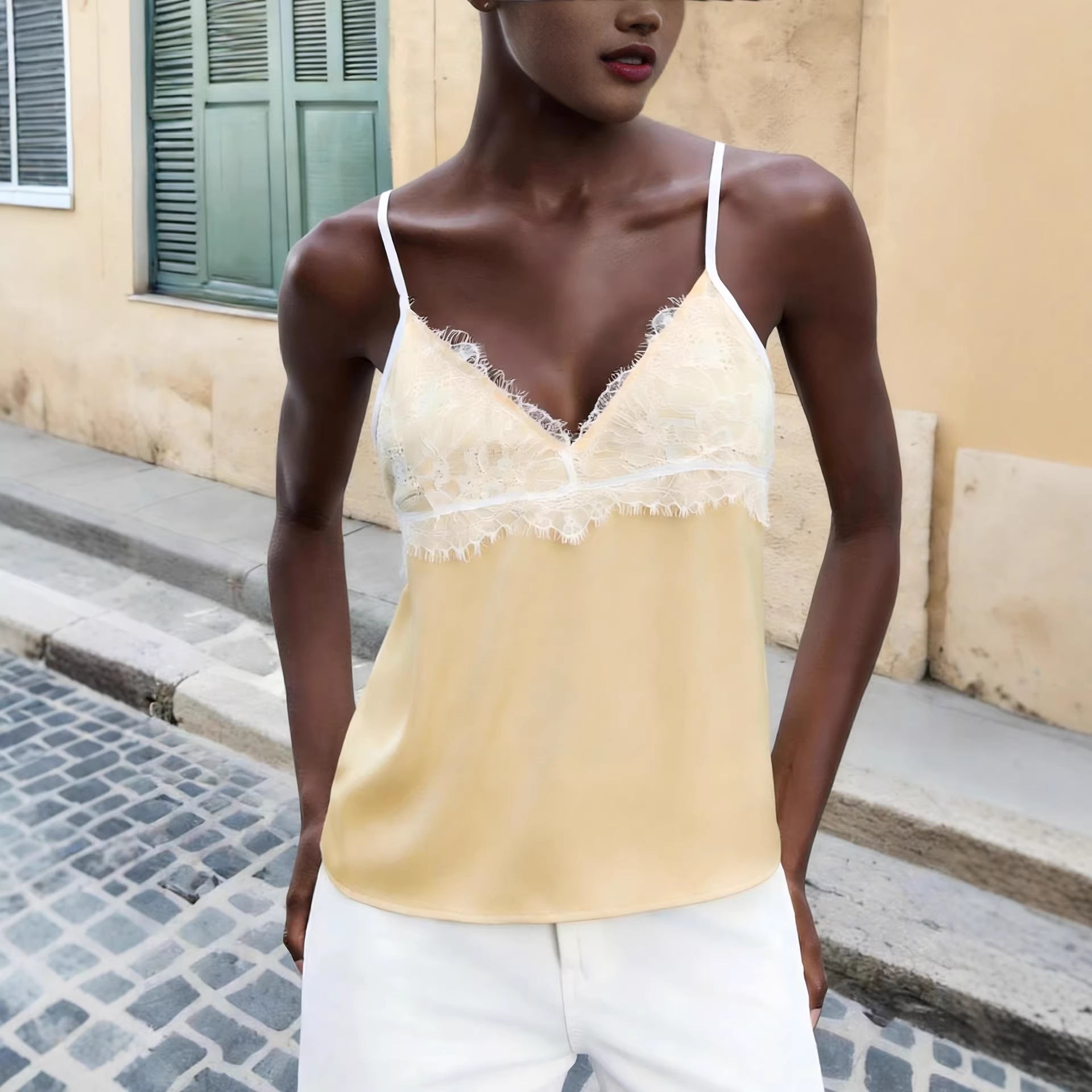 Slimming Thin Eyelash Lace Camisole
