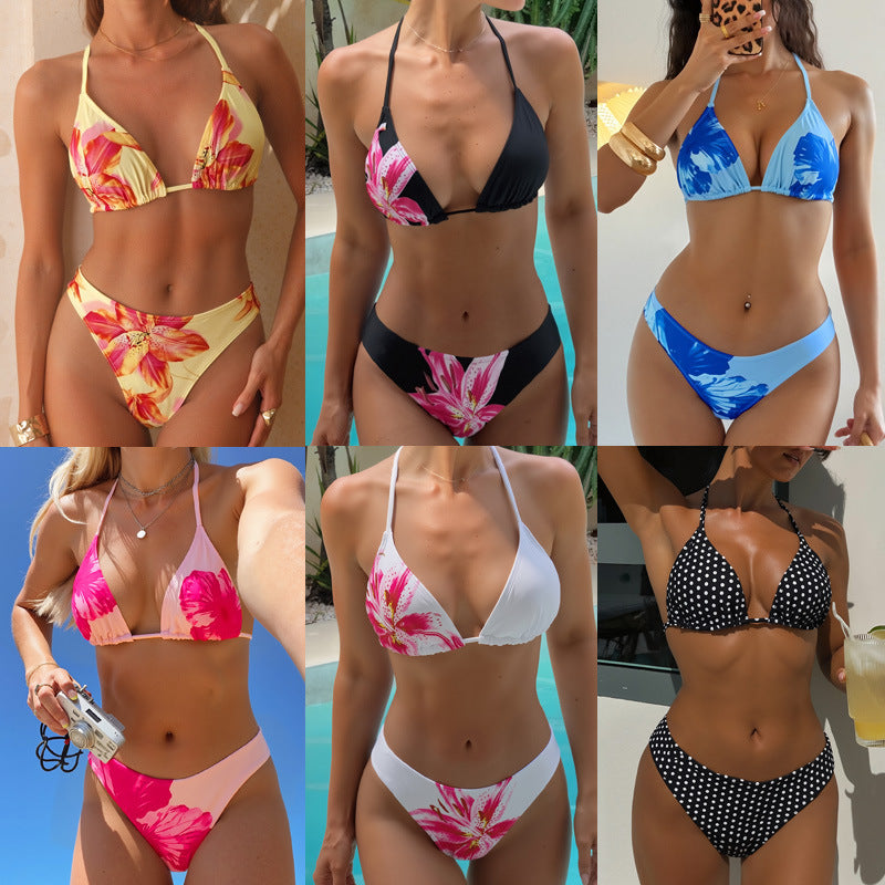 Floral Print Bikini Swimsuit Set